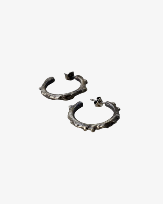 Havsörhängen i oxiderat silver