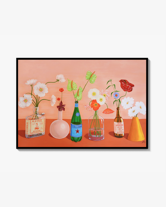 FLEURS ROSES - Print