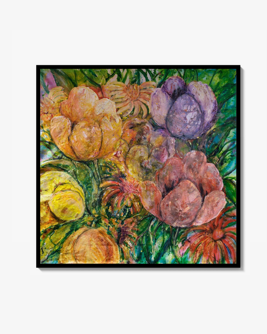 Abstract Flowerart – Canvastryck