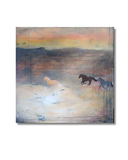 Original målning "Runaway horses"