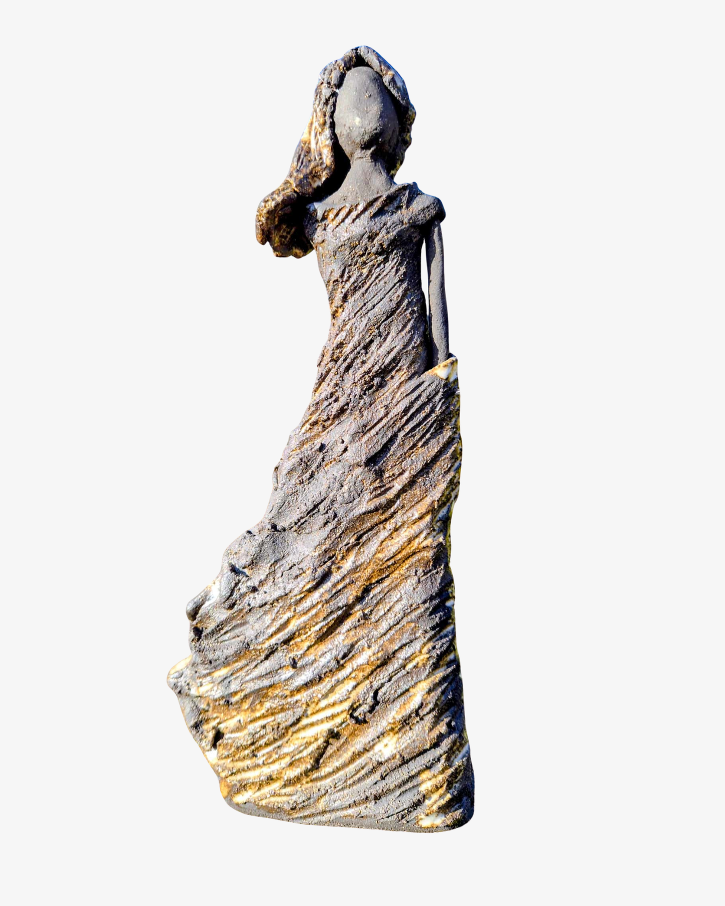 Unik Handgjord Stengods Skulptur – woman