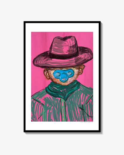 Baby cowboy Rosa Print
