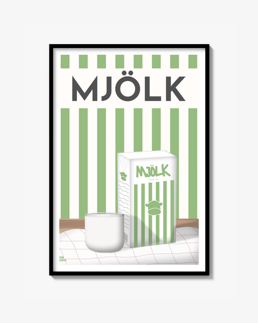Grön Mjölk Poster