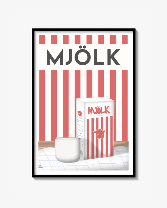 Röd Mjölk Poster