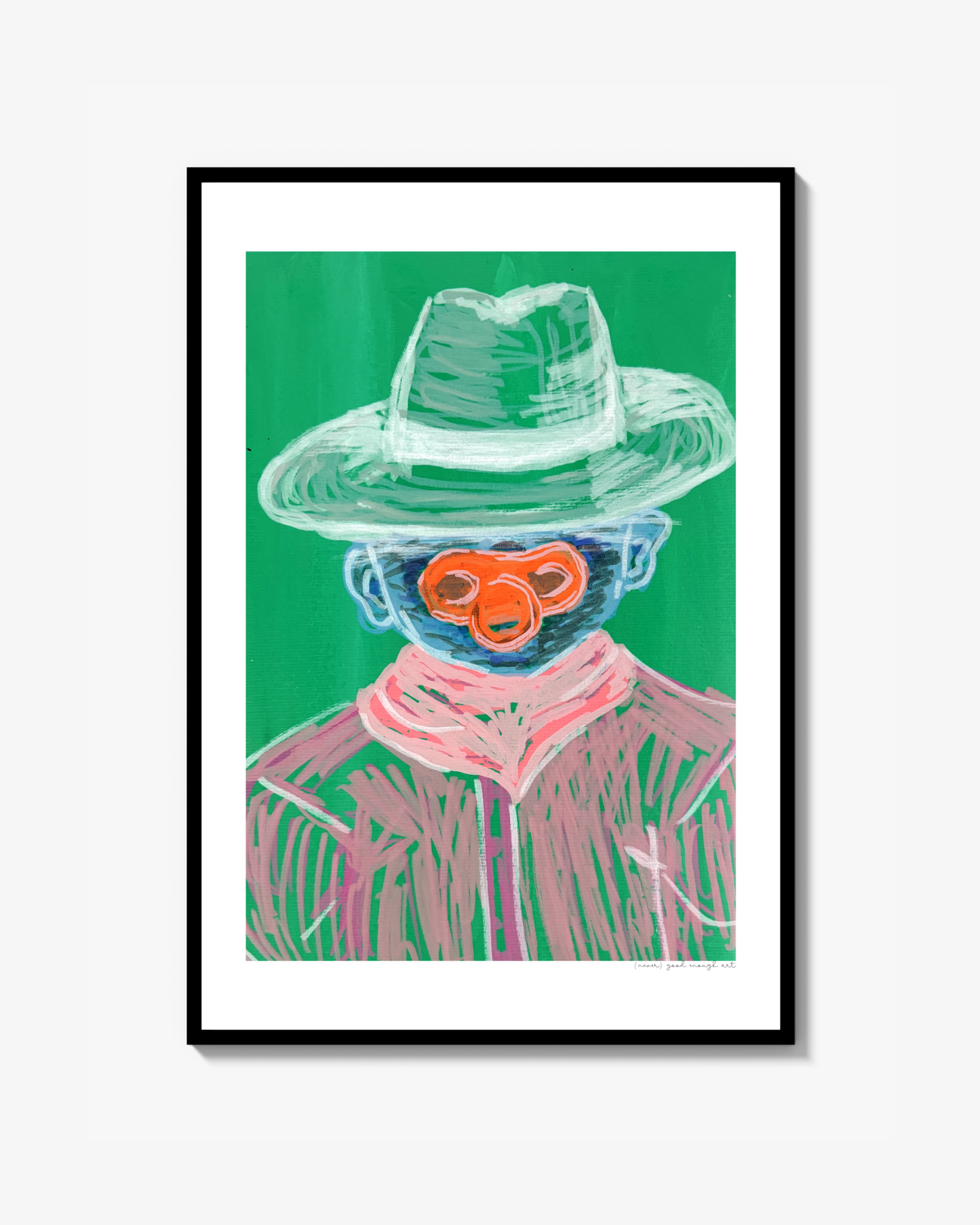 Baby cowboy grön print