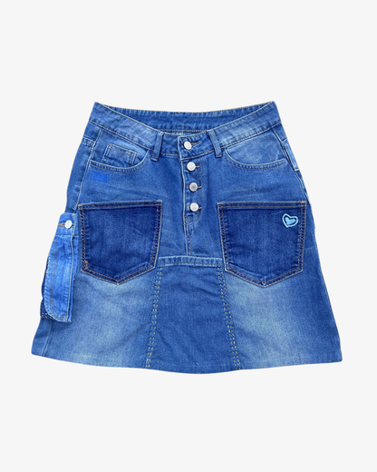 Upcycled Denim kjol Working Girl