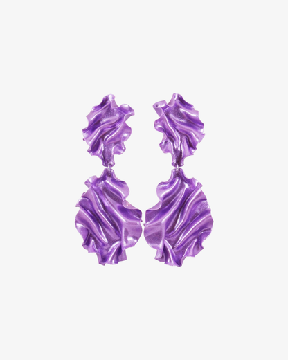 Satin Regal Örhängen - lilac glitter