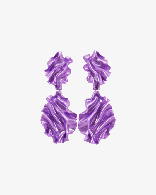 Satin Regal Örhängen - lilac glitter