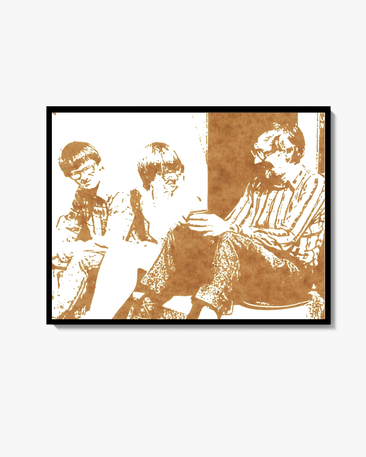 EN DAG PÅ 70-TALET - Screen print, amber
