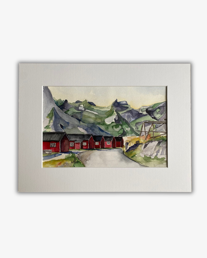 Akvarellmålning Lofoten Original