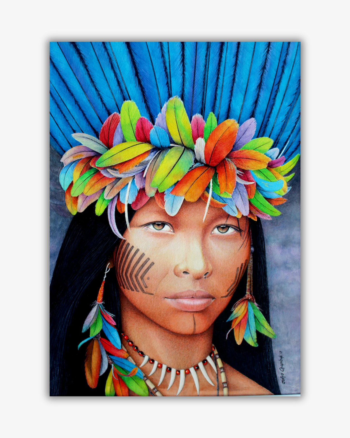 Akvarell - Mujer indigena Original