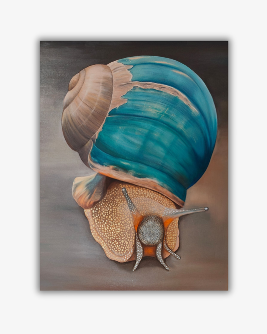 Målning "Snail", olja på duk.