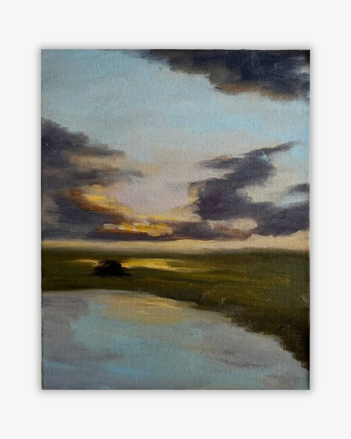 Landscape with dark clouds Original