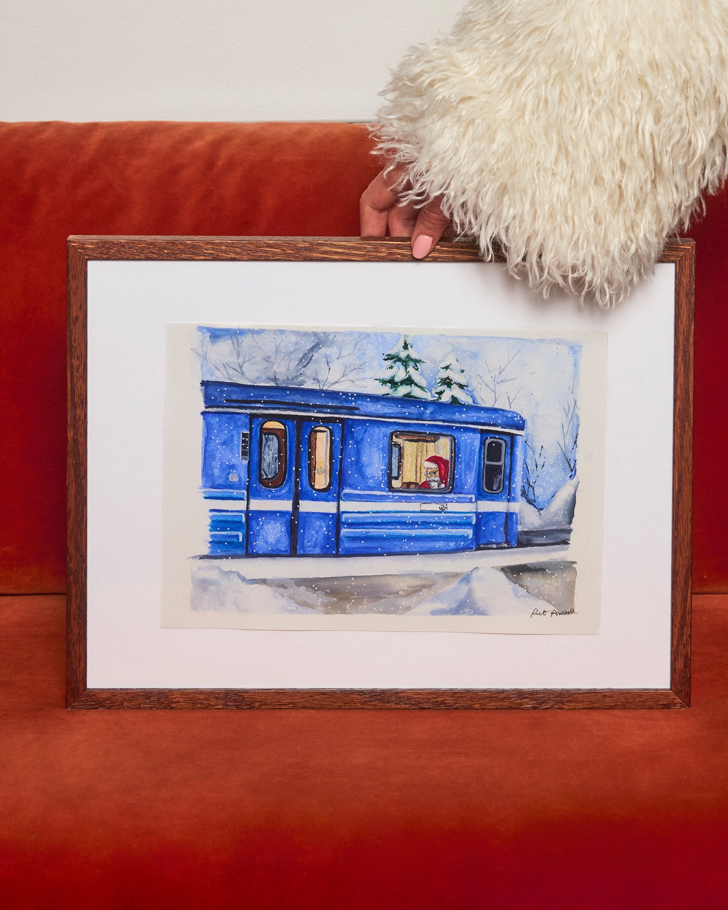 ”Tomten tar tuben” Original målning