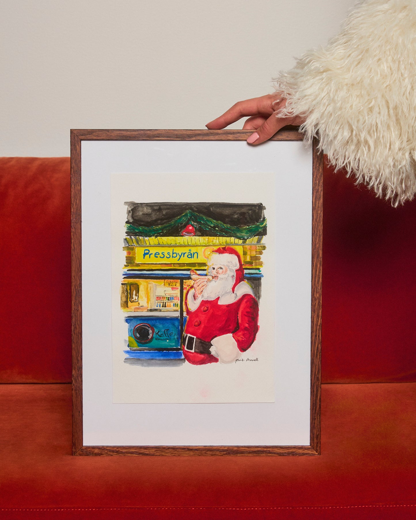 ”Tomten käkar korv” Original painting