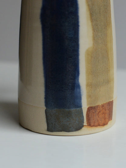 Yellow and blue striped jug