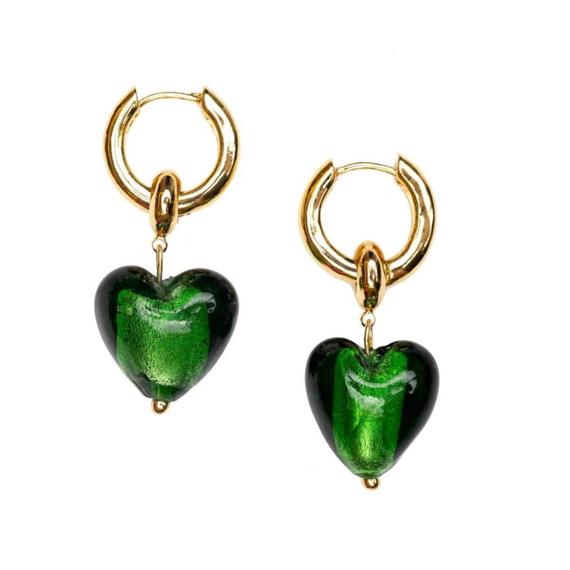 "In your heart" Earrings - Green