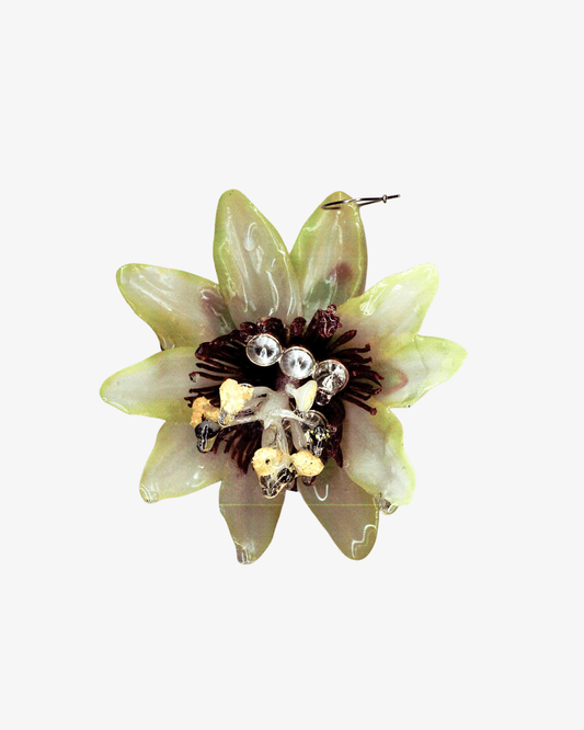 WET PASSIFLORA Örhänge Grön