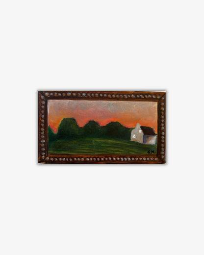 England - Original Trompe-l'oeil Oljemålning