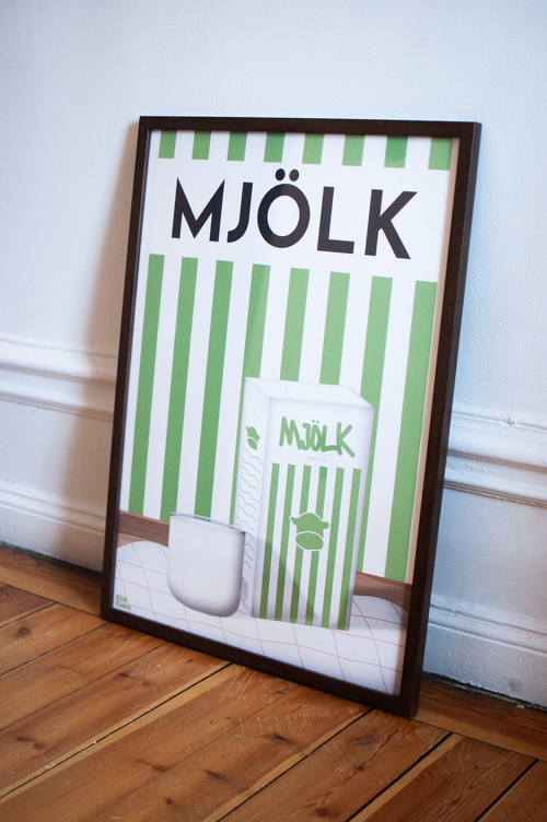 Grön Mjölk Poster