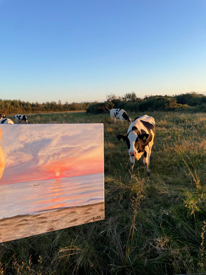 Solnedgång vid ØSTERBYSTRAND (Liten) - Original