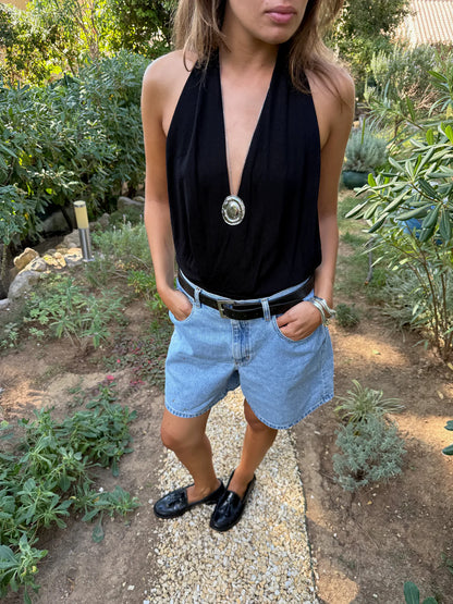 CANNES - Långt silverhalsband