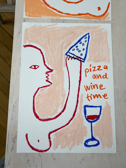 Pizza and wine time