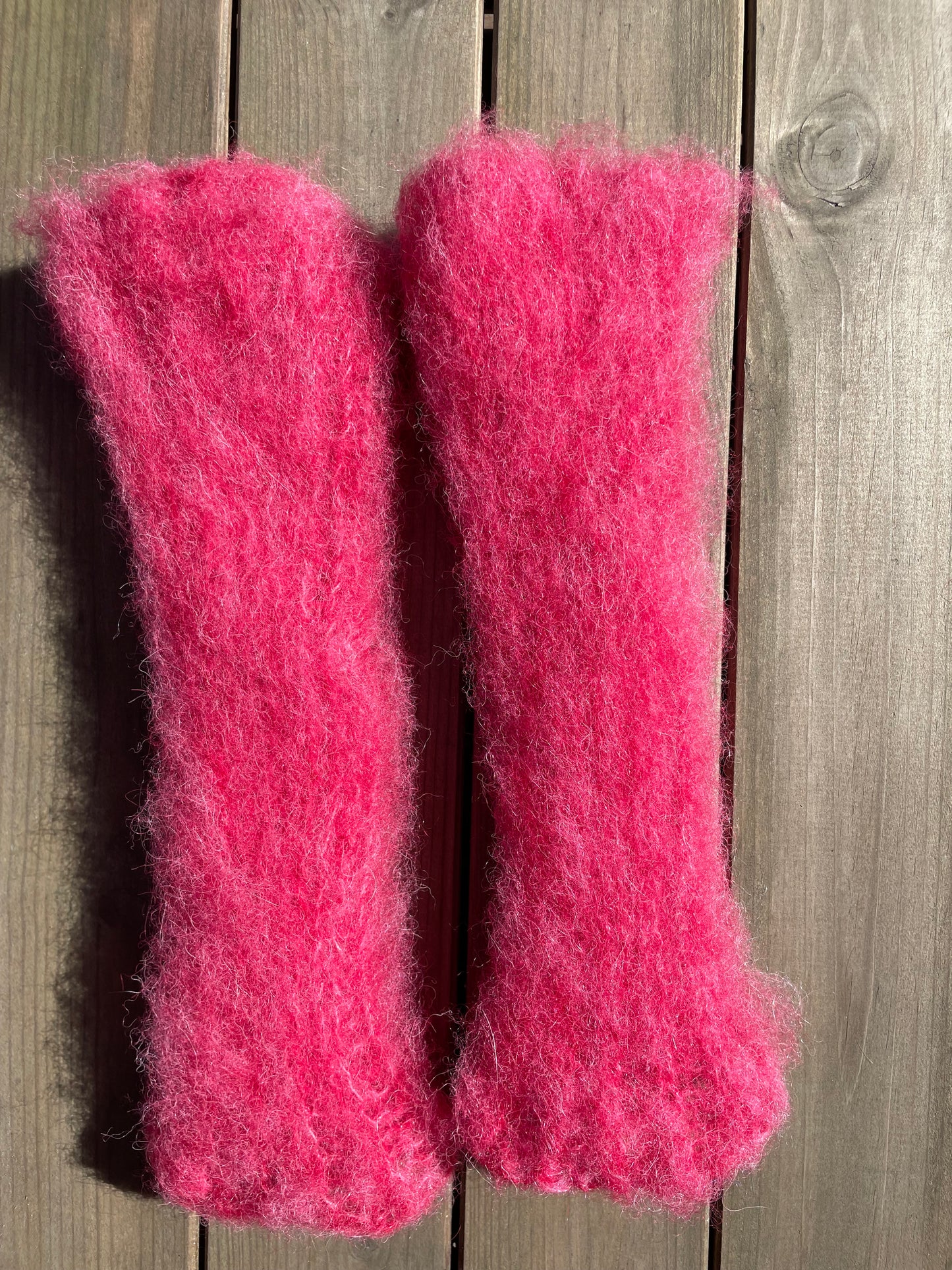 Wrist warmers - Pink & Red (long)