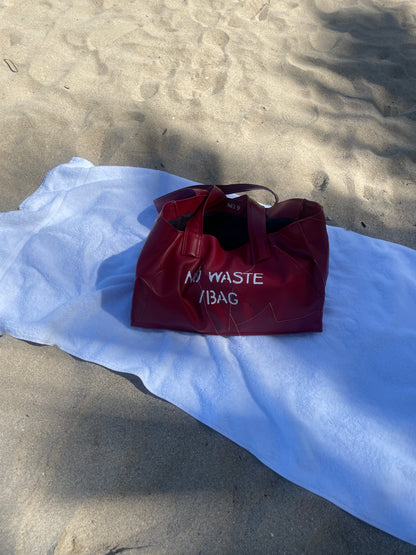 NO WASTE /BAG - RÖD (Tillverkad på beställning)