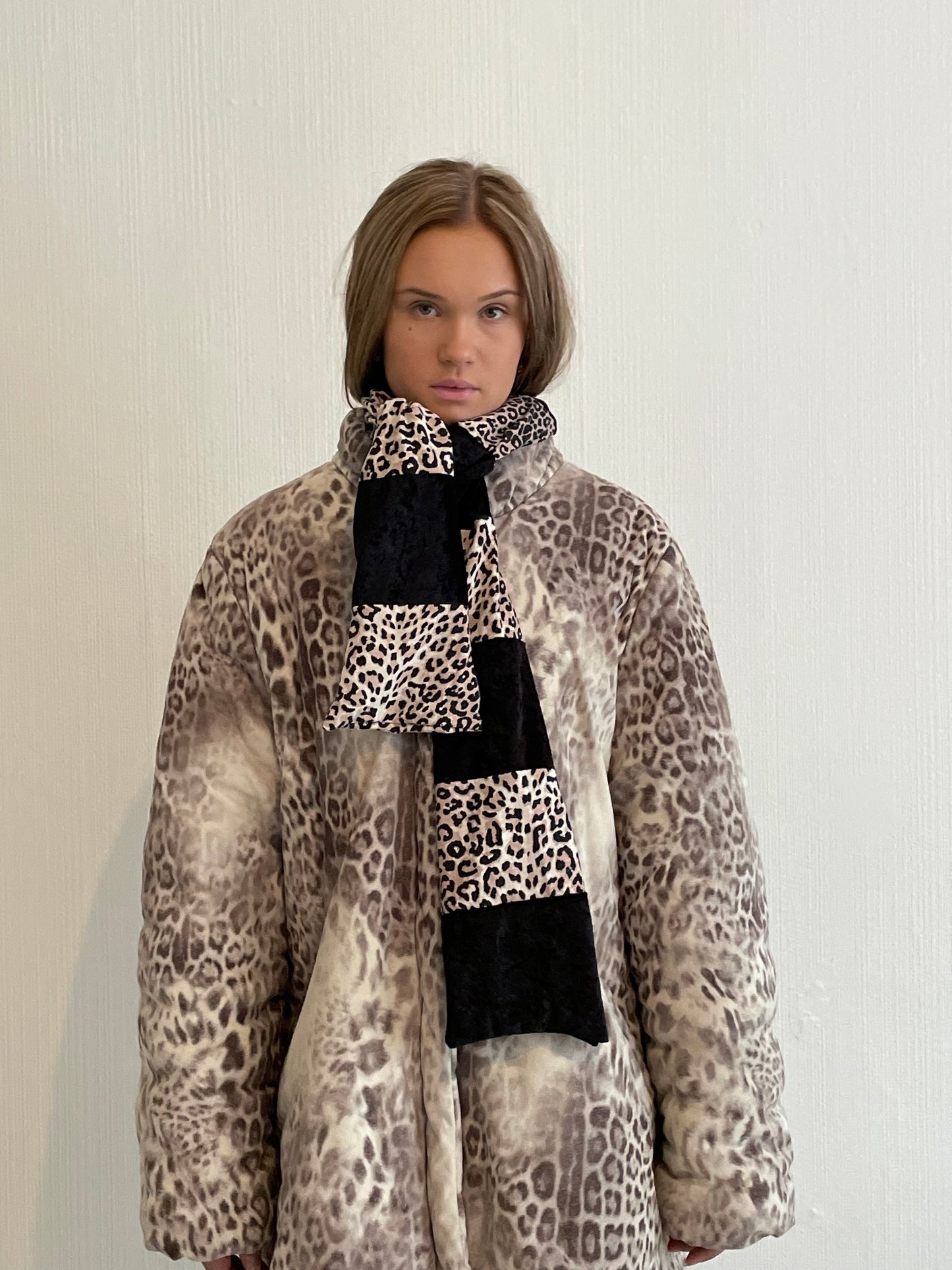 Randig leopardscarf