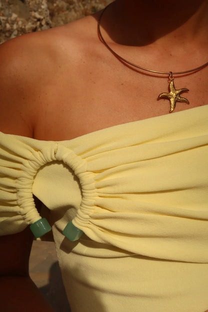 HONEYSUCKLE - Guld Starfish Halsband