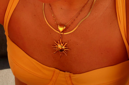 SHINE - Guld Solhalsband