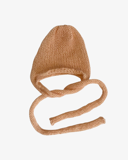 Stickad Bonnet - Peach
