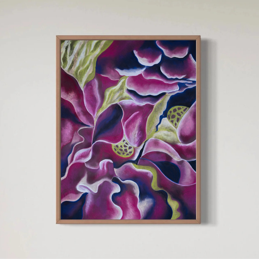 Seaweed purple, green and blue Print