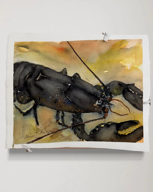 ”Catch of the day” akvarell original