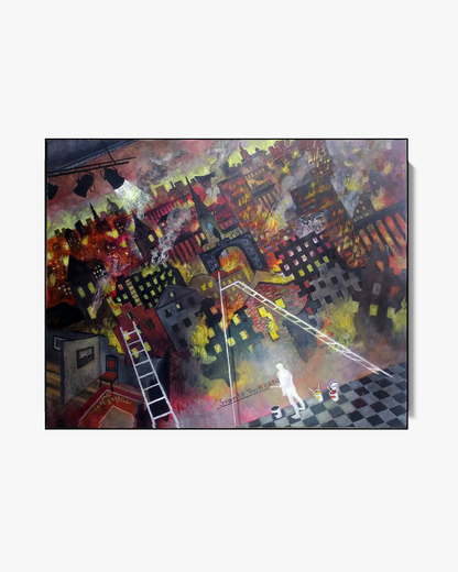 The Painter and The Burning City, Original målning