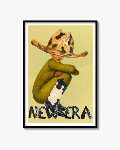 New era yellow yankee på Poster papper