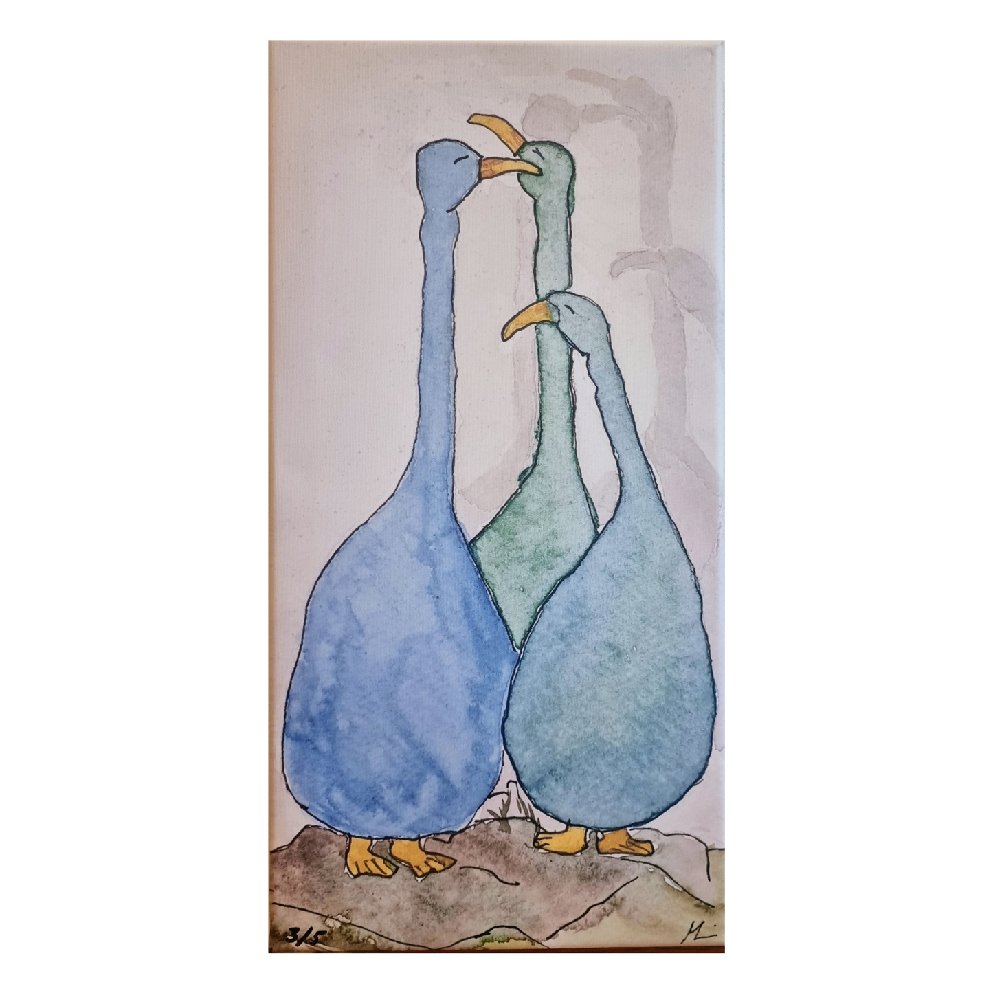 Canvasprint Blue birds Original