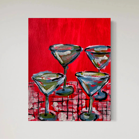 ”Four Martinis” - Original målning