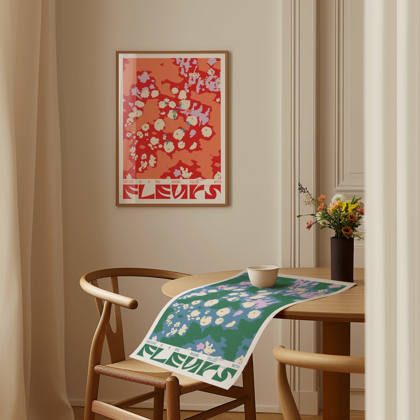 Fleurs (Grön) - Poster