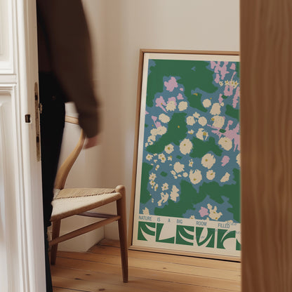 Fleurs (Grön) - Poster