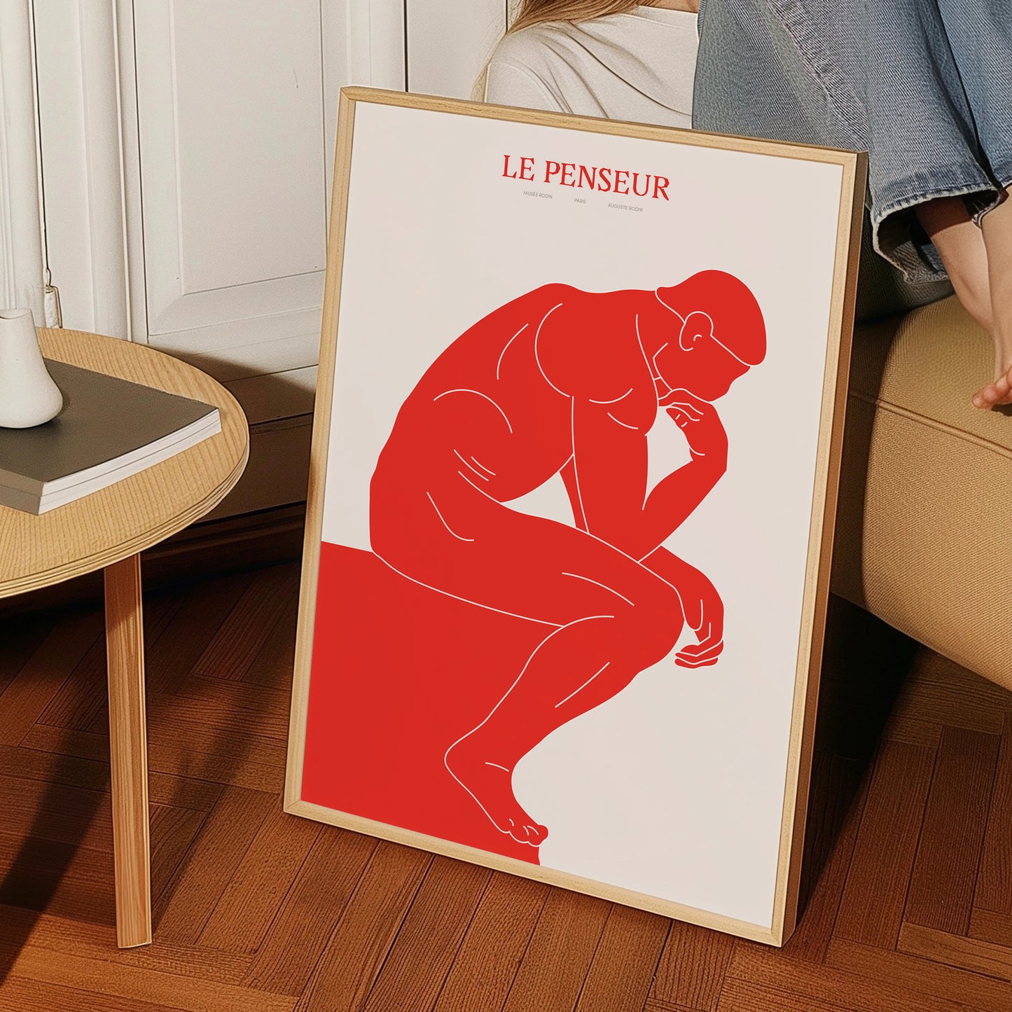 Le Penseur (Röd) - Poster