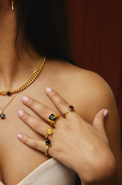 Léclaw Ring Gold Citrine