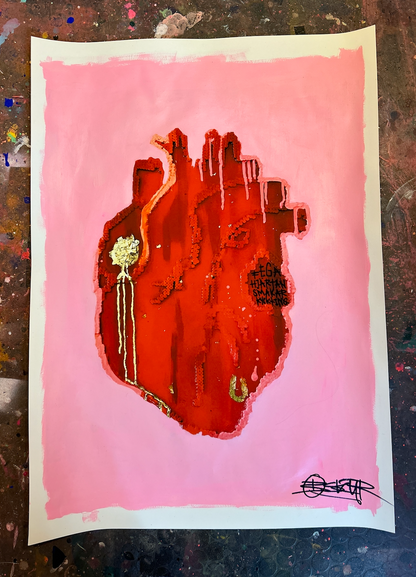 PINK HEART Fine Art Print