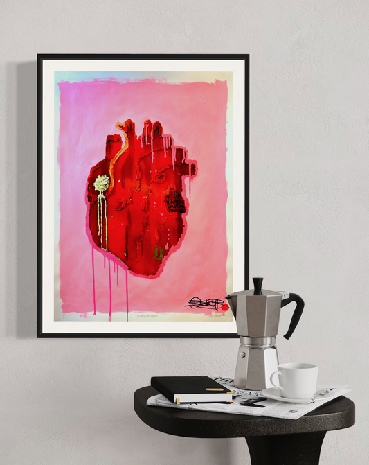 PINK HEART Fine Art Print