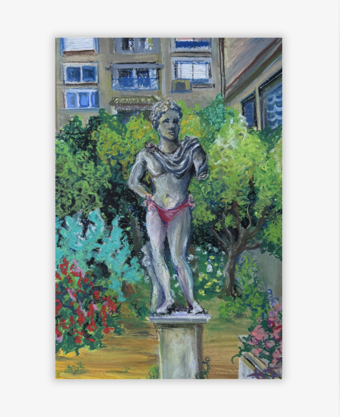“Athens” Olje pasteller Original Målning