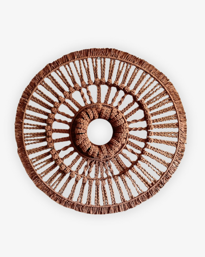 Mandala Jordväv Väggkonst 80 cm i diameter