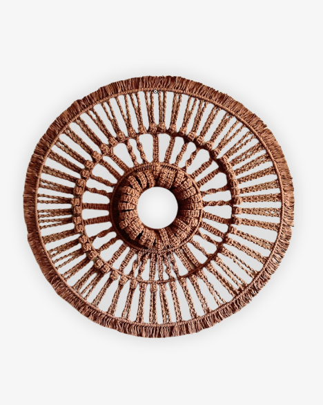 Mandala Jordväv Väggkonst 80 cm i diameter