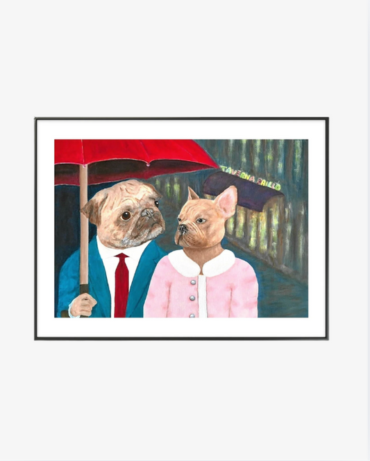 Ett ögonblick i regnet , Fine Art Print
