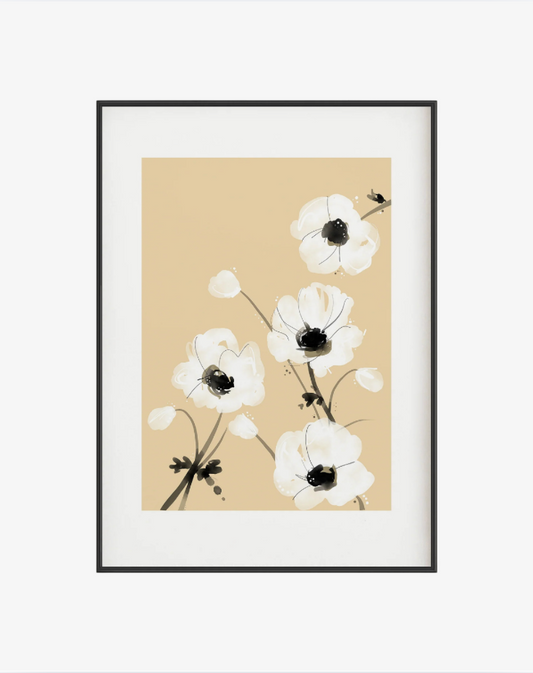 Poppy field yellow Poster
